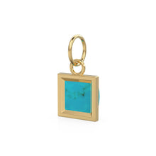 Load image into Gallery viewer, Sleeping Beauty Turquoise Pendant / 18k Solid Yellow Gold Bezel Turquoise Charm / Blue Gemstone Jewelry / Sleeping Beauty Charm for Necklace - Jalvi &amp; Co.