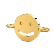 Load image into Gallery viewer, Smiling Face Solid Gold Connector / 14k 18k Solid Gold Connector / Diamond Connector / Smiling Face Connector / Christmas Sale - Jalvi &amp; Co.