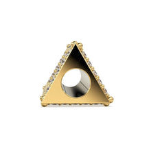 Load image into Gallery viewer, Solid Gold and Diamonds Triangle Hefty and Solid Beads Spacer Finding / Jewelry Finding / Gold Finding - Jalvi &amp; Co.