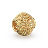 Solid Gold Filigree Cage Round Beads / Handmade Lightweight 18k Gold Beads / 14k Gold Spacer / Jewelry Making Essential Findings