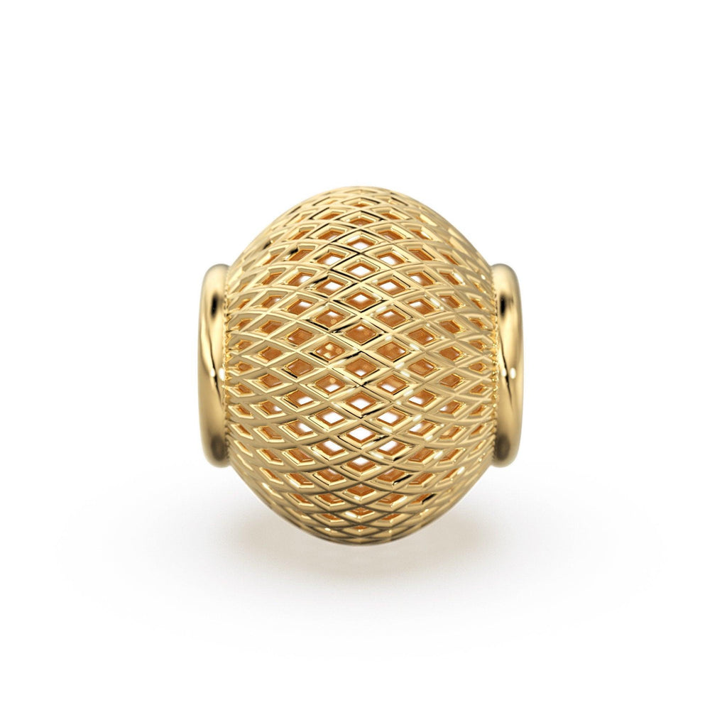 Solid Gold Filigree Cage Round Beads / Handmade Lightweight 18k Gold Beads / 14k Gold Spacer / Jewelry Making Essential Findings - Jalvi & Co.