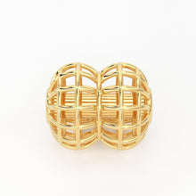 Load image into Gallery viewer, Solid Gold Handmade Drum Cage Spacer Gold Bead Finding 7mm - Jalvi &amp; Co.