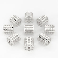 Load image into Gallery viewer, Solid Gold Handmade Heart Cutout Round Tube Barrel Spacer Gold Bead Finding 6.45mm - Jalvi &amp; Co.