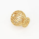 Solid Gold Handmade Wired Vase Spacer Gold Bead Finding 9mm