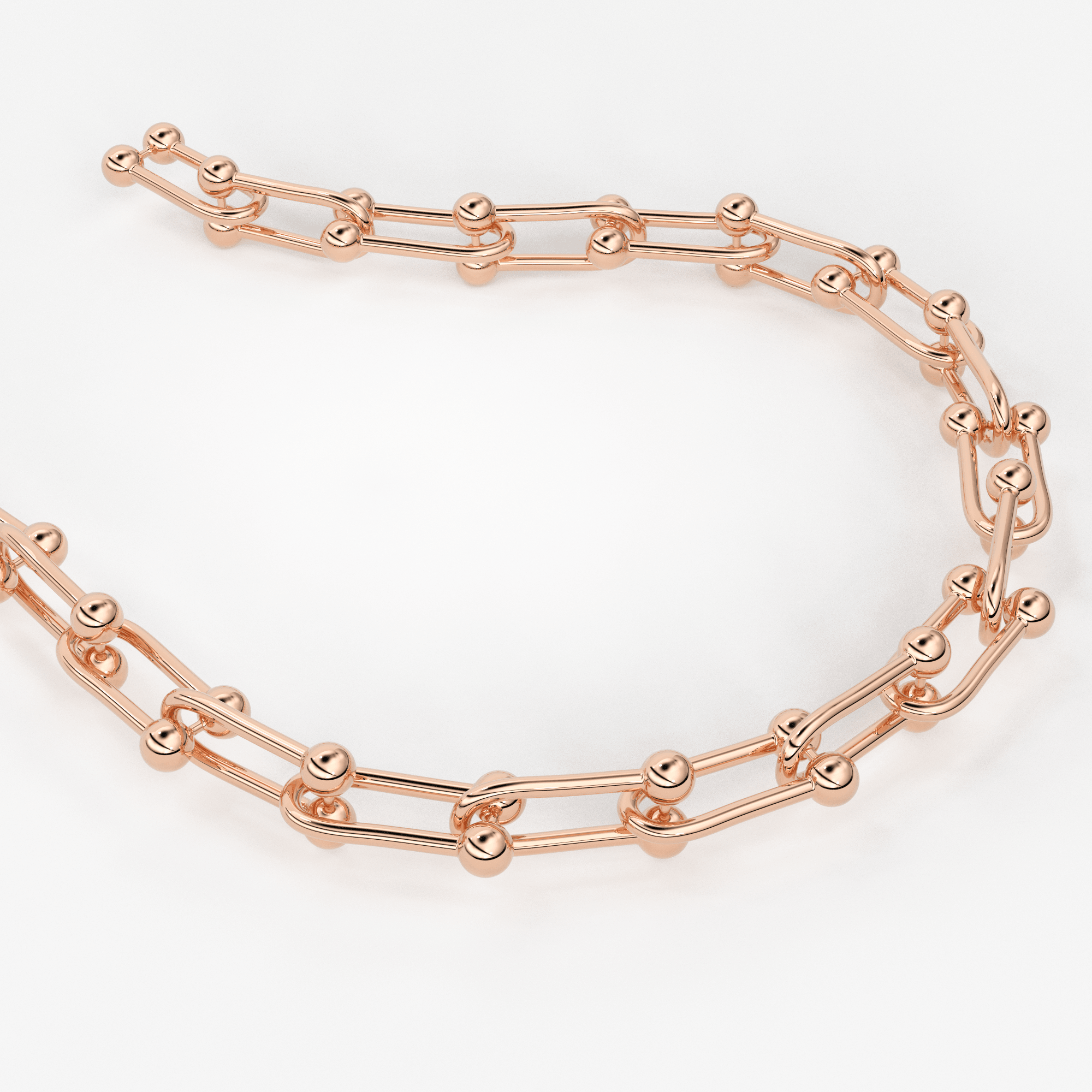 Solid gold chain link bracelet deals