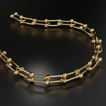 Load image into Gallery viewer, Solid Gold U Link Bracelet / 14K Gold Bracelet / 14K Gold Chain Bracelet / Christmas Gift - Jalvi &amp; Co.