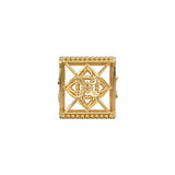 Square Floral Designer Solid Gold 14k 18k Handmade Gold Spacer Bead Jewelry Making Supply 7mm 9mm 10.50mm