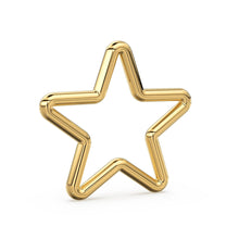 Load image into Gallery viewer, Star 14k 18k Solid Gold Charm / 20 Gauge Gold Star Charm / 10mm - Jalvi &amp; Co.