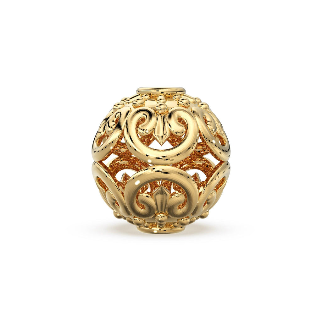 Strong and Beautiful Solid Gold 14k 18k Handmade Gold Spacer Bead Jewelry Making Supply 6mm 8mm 10mm - Jalvi & Co.