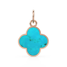 Load image into Gallery viewer, Sturdy Sleeping Beauty Turquoise 18K gold charm pendant / Handmade Gold Charm, Turquoise Charm, Blue Charm, Minimalist Pendant, 18k Gold - Jalvi &amp; Co.