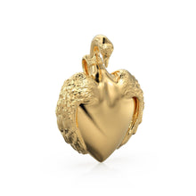 Load image into Gallery viewer, Swan Custom Engraving 14k 18k Solid Gold Charm Pendant, Bird Charm, Gold Charm Finding, Cygnus Whooper Swan Solid Gold Pendant - Jalvi &amp; Co.