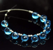 Load image into Gallery viewer, Swiss Blue Topaz Quartz Faceted Onion Beads 7mm 10pc - Jalvi &amp; Co.