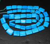 Synthetic Turquoise Smooth Rectangle Gemstone Loose Beads Strand 18
