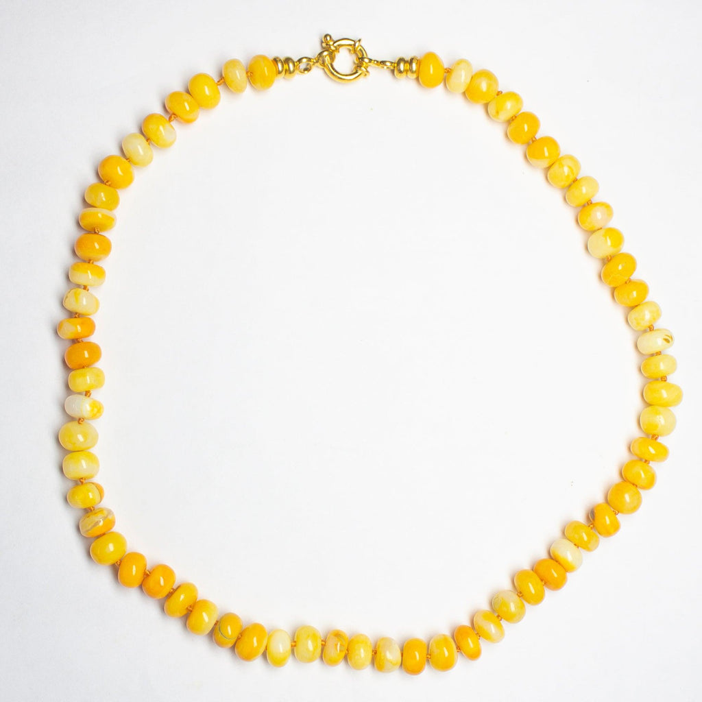 Tangerine Orange Opal Knotted Necklace - Jalvi & Co.