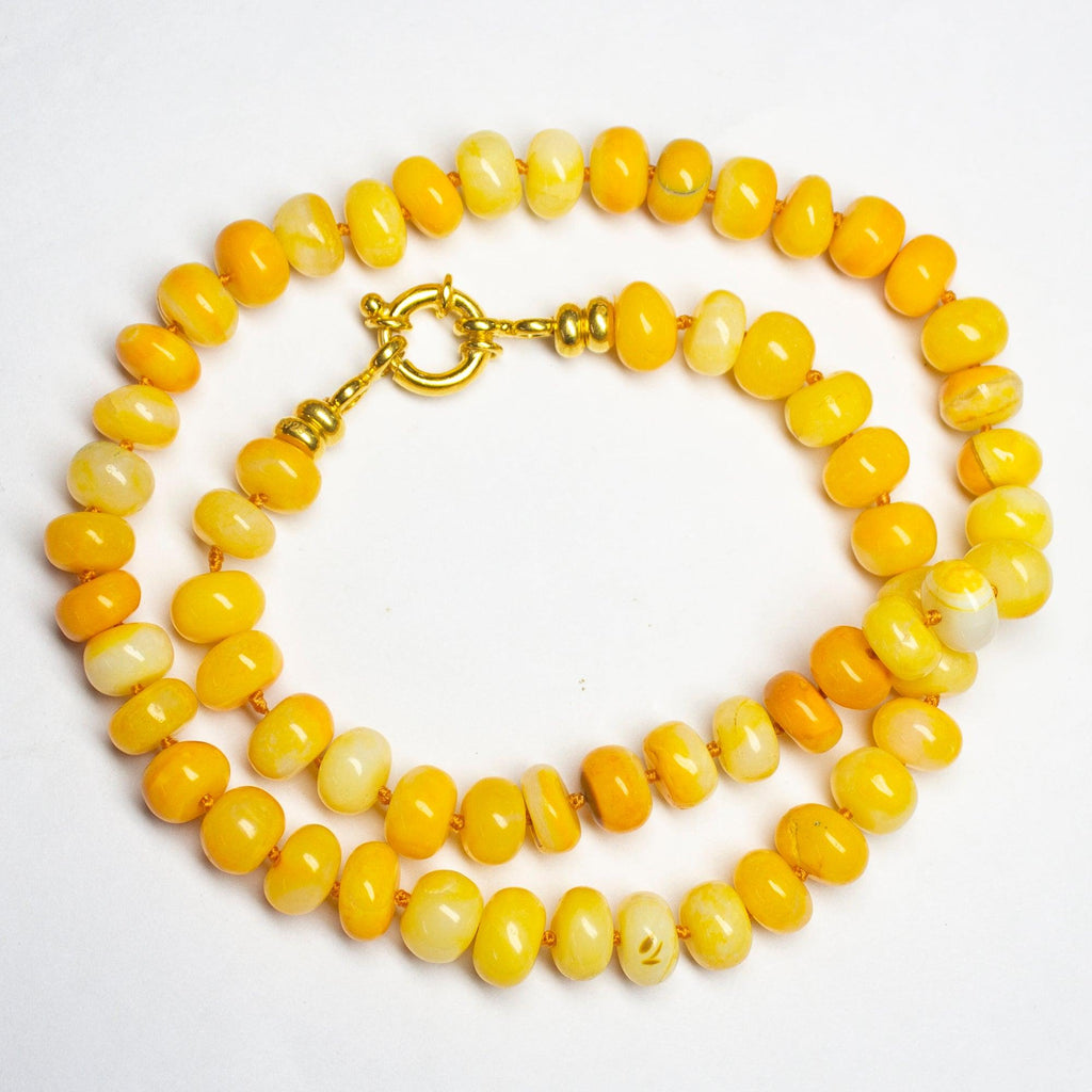 Tangerine Orange Opal Knotted Necklace - Jalvi & Co.