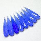 Tanzanite Blue Quartz Faceted Tear Drop Beads 30x7mm 4pc