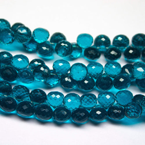 Blue Heliotrope Crystal Large Pear Teardrop Drop 23x17mm Chinese Crystal Glass  Beads Per Strand