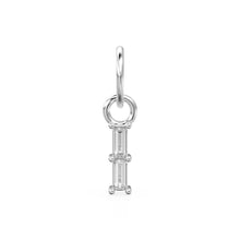 Load image into Gallery viewer, TINY 2 Baguette Diamond Charm Pendant / 14k 18k Solid Gold Pendant / Baguette Diamond Pendant / Petite Diamond Charm / Sale - Jalvi &amp; Co.