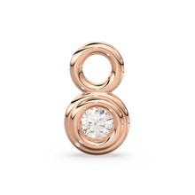 Load image into Gallery viewer, Tiny Petite Round Diamond Bezel Charm 7mm Pendant / 14k 18k Solid Gold Pendant / Diamond Pendant / Solitaire Diamond Charm / Sale - Jalvi &amp; Co.