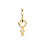 Tiny Single Diamond Marquise Charm Pendant / 14k 18k Solid Gold Pendant / Diamond Charm / Petite Charm / Sale