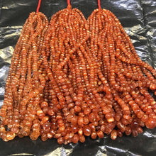 Load image into Gallery viewer, Top Quality Red Fire Sunstone AA Grade Faceted Rondelle Beads 8&quot; 5mm10mm Strand - Jalvi &amp; Co.