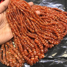 Load image into Gallery viewer, Top Quality Red Fire Sunstone AA Grade Faceted Rondelle Beads 8&quot; 5mm10mm Strand - Jalvi &amp; Co.