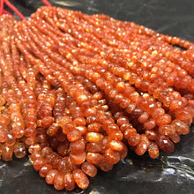 Load image into Gallery viewer, Top Quality Red Fire Sunstone AA Grade Faceted Rondelle Beads 8&quot; 5mm10mm Strand - Jalvi &amp; Co.