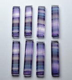 Undrilled 10 Pcs Multi Color Natural Fluorite Faceted Baguettes Shaped, 22-24mm Size,