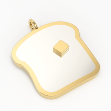 Load image into Gallery viewer, Unique Bread Butter Charm Pendant / Gold Pendant / Solid 14k Gold Pendant / Gold Jewelry - Jalvi &amp; Co.