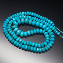 Load image into Gallery viewer, Untreated Arizona Sleeping Beauty Turquoise Rondelle Faceted Beads 18&quot; 5mm 9mm - Jalvi &amp; Co.