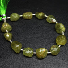 Load image into Gallery viewer, Vessonite Green Garnet Natural Faceted Tumble Loose Beads Strand 8&quot; 13mm 15mm - Jalvi &amp; Co.