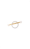 Vintage Inspired Diamond And Pearl 18k Solid White Gold Single Earring