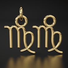 Load image into Gallery viewer, Virgo Zodiac Necklace Star Sign Pendant Astrology Birthday Gift in Solid 14k or 18k Gold - Jalvi &amp; Co.