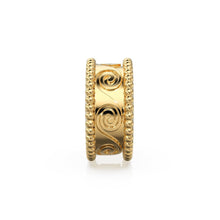 Load image into Gallery viewer, Waves 18k Solid Yellow Gold 7mm Fancy Spacer Finding Hefty Bead 5mm Large Hole - Jalvi &amp; Co.