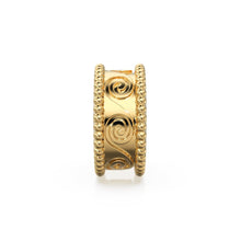 Load image into Gallery viewer, Waves 18k Solid Yellow Gold 7mm Fancy Spacer Finding Hefty Bead 5mm Large Hole - Jalvi &amp; Co.