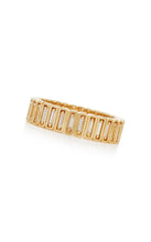 Load image into Gallery viewer, White Baguette Diamonds 18k Solid Yellow Gold Eternity Band - Jalvi &amp; Co.