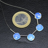 White Quartz Faceted Cushion Beads 8mm 10pc