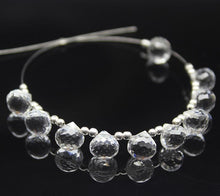 Load image into Gallery viewer, White Quartz Faceted Onion Beads 7mm 10pc - Jalvi &amp; Co.