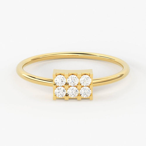 Women's Diamond Wedding Band in 14k Gold / Prong Setting Diamond Wedding Band / Unique Anniversary Ring - Jalvi & Co.