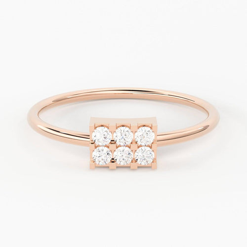 Women's Diamond Wedding Band in 14k Gold / Prong Setting Diamond Wedding Band / Unique Anniversary Ring - Jalvi & Co.