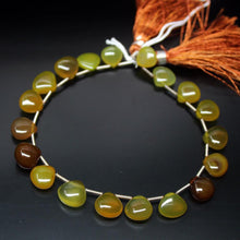 Load image into Gallery viewer, Yellow Chalcedony Smooth Heart Drop Loose Gemstone Beads Strand 4&quot; 9mm 11mm - Jalvi &amp; Co.