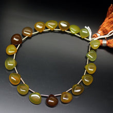 Load image into Gallery viewer, Yellow Chalcedony Smooth Heart Drop Loose Gemstone Beads Strand 4&quot; 9mm 11mm - Jalvi &amp; Co.